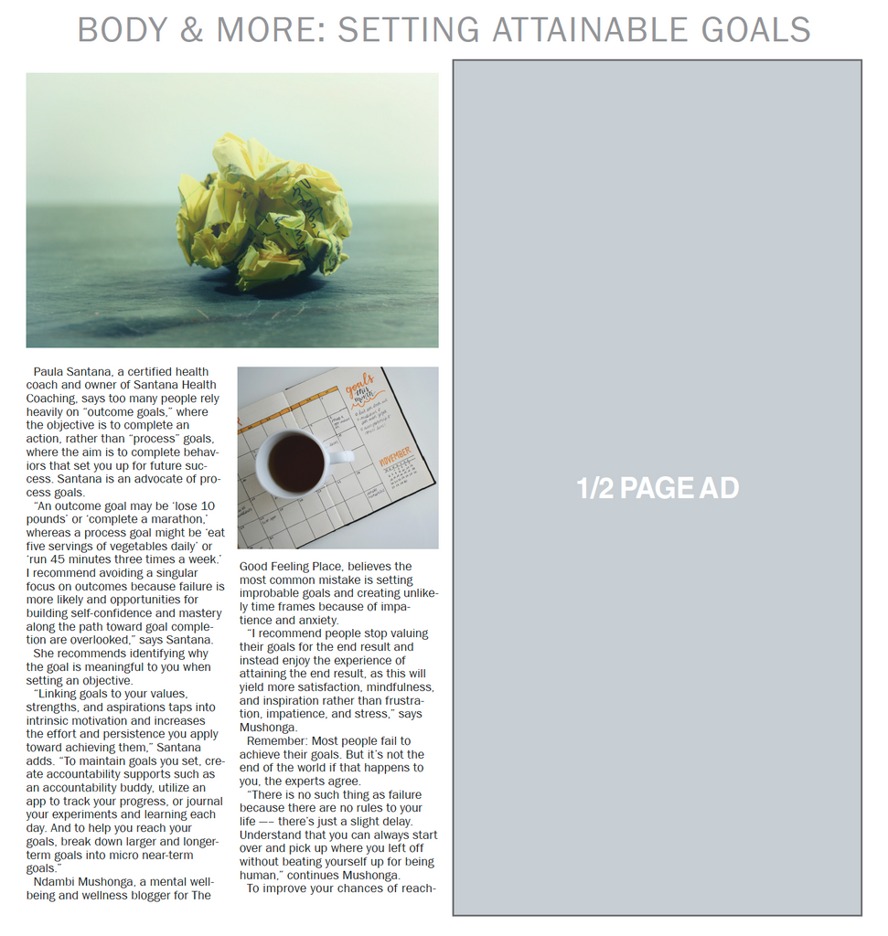 Body & More: Setting Attainable Goals