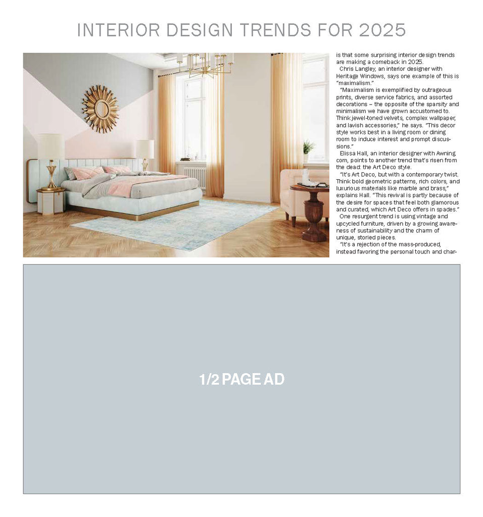 Homestyle: Interior Design Trends for 2025