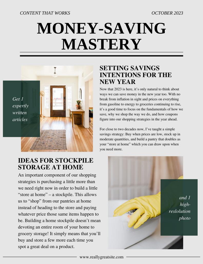 Money-Saving Mastery Package 12/05/23