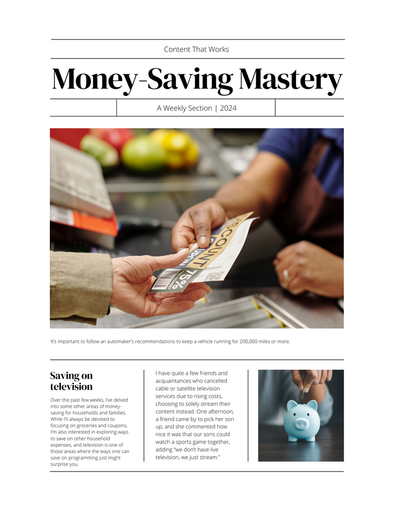 Money-Saving Mastery Weekly Subscription