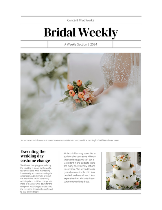 Bridal Weekly Subscription
