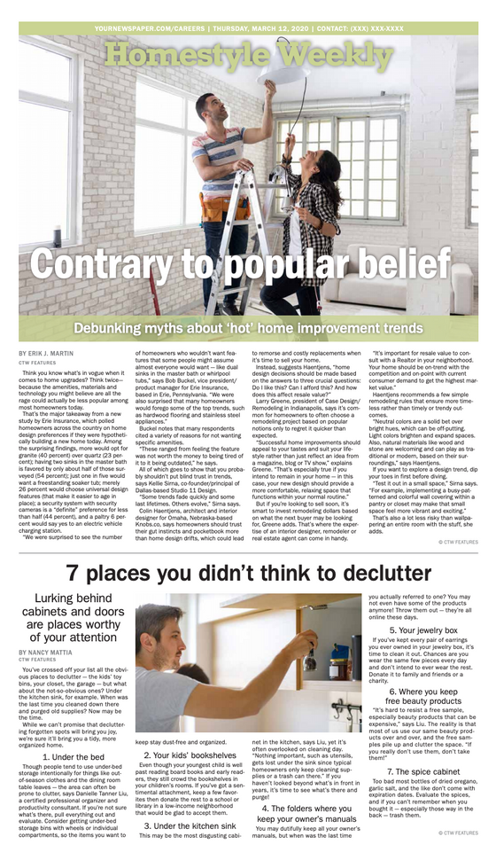 HomeStyle Weekly: Contrary to Popular Belief