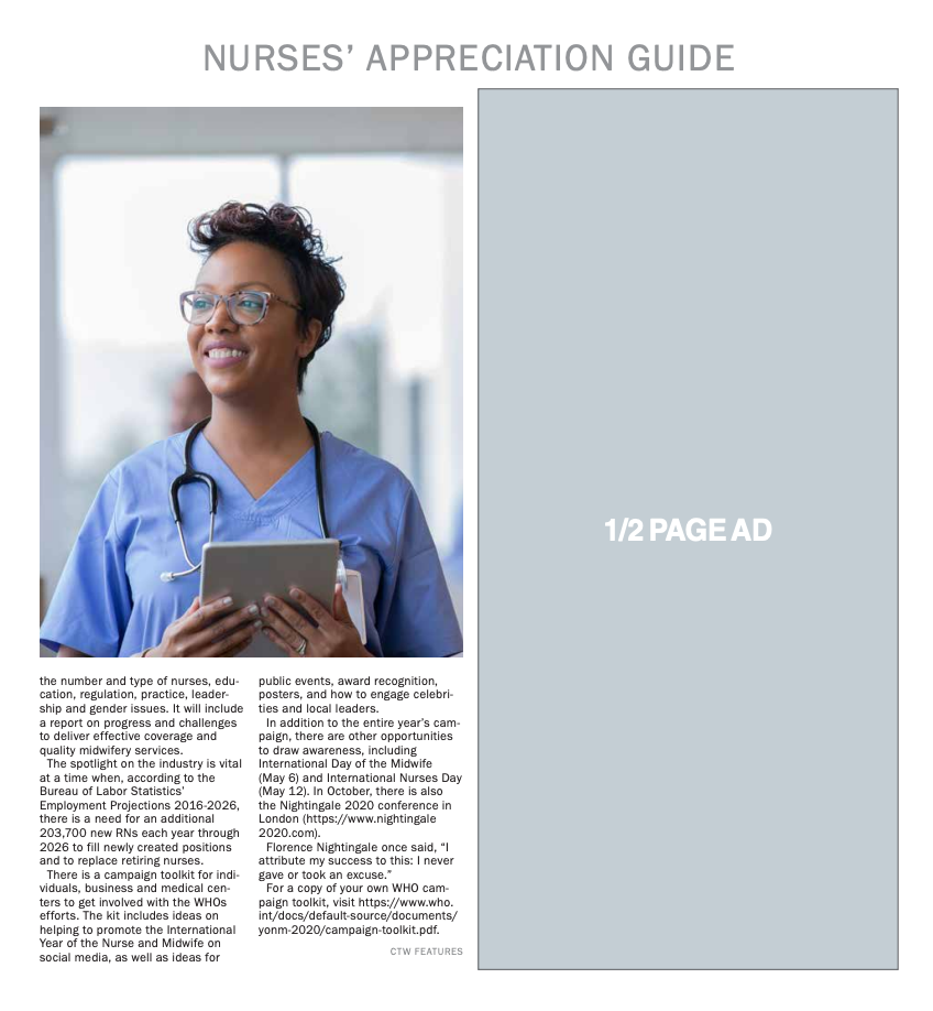 2020 Nurses Appreciation Guide