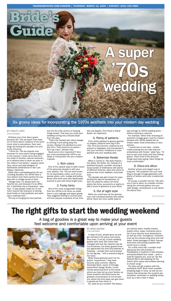 Bridal Weekly: A Super '70s Wedding