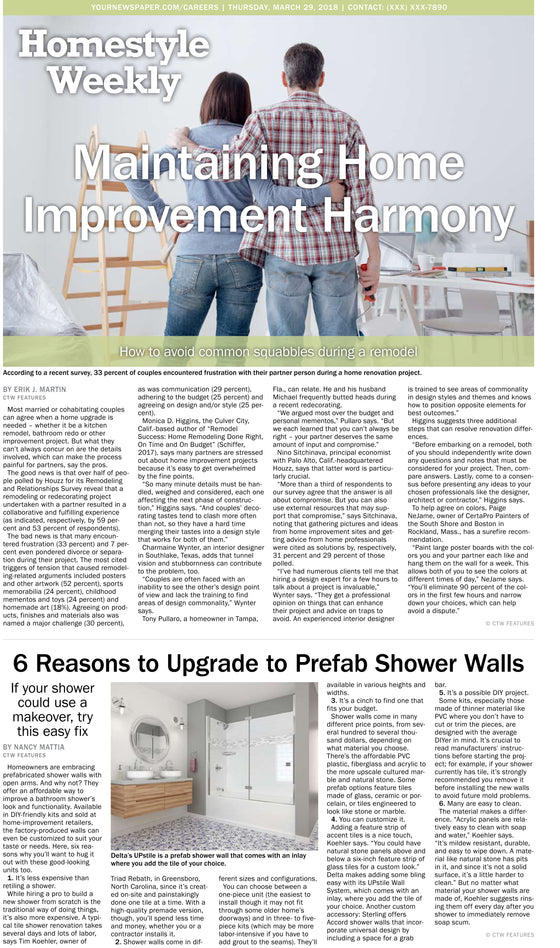 HomeStyle Weekly: Home Improvement Harmony & Shower Walls - The Content Store